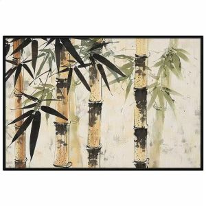 Tranh cây trúc ( bụi tre) phong thủy mực tàu thủy mặc phong cách đơn giản cổ điển.Tranh treo tường dán tường.CGI-1108