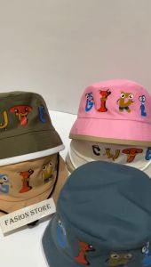 topi bucket hat anak motif girl dan cute pakai tali topi ember cewek cowok topi anak anak laki laki