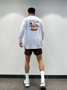 American Basketball Training Wear Long Sleeves Basketball Clothes Satjdm Sports T-shirt Rainbow Court Fitness Running Sports Student