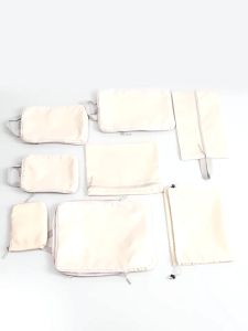 8Pcs Compression Packing Cubes Luggage Bags Breathable Travel Luggage Packing Organizer Foldable Suitcase 2 Way Zipper Portable For Daily Storage Bags
