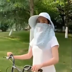 Zaman Now - Topi Fashion Anti Panas / Topi Pantai dengan Pelindung