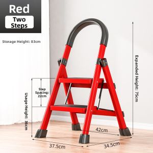 Household Foldable Multipurpose Thickening Aluminum Folding Step Ladder