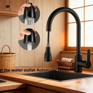 Vòi Rửa Chén Bằng Thép Không Gỉ Một Lỗ Xoay 360 Độ Tích Hợp Vòi Phun Dùng Cho Nấu Ăn Và Vệ Sinh - Điều Khiển Cần Gạt Cổ Điển