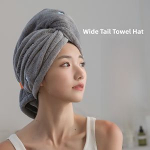 Antibacterial Ultra Absorbent Quick Dry Hair Cap Womens Shampoo Head Towel One Piece Hair Wrap Bath Cap Household Personal Care