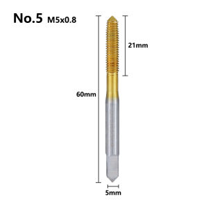 XCAN 1pc Extrusion Tap M2-M16 Fluteless Forming Machine Plug Tap Titanium Coated Metric Screw Thread Tap Drill Threading Tools
