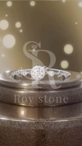 RoyStone - Gelang Wanita Moissanite Sertifikat GRA Original Lapis Emas - Luxury Round Bracelet