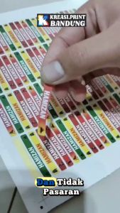 STIKER PENSIL / STIKER NAMA ISI 108 PCS