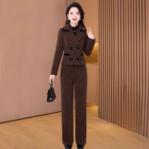 MAIMEI | Elegant Two-Piece Suit Set Thickened Cotton Professional Womens Fashion Autumn Winter Anti-Aging Lady High-End Feelings