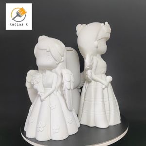 Radius K DIY Colorable White Princess Piggy Bank: A High-Durability Christmas Gift