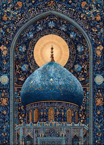 Kayou | 500/1000pcs for Adults Jigsaw Puzzle Slamic Persian and Mughal Complex Patterns Portable Box for Family Games Educational Toys