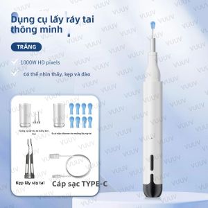 Dụng Cụ Làm Sạch Ráy Tai Thông Minh Với Camera HD 1080P WiFi Đèn LED 6 Bóng Nội Soi Dụng Cụ Loại Bỏ Ráy Tai Dành Cho Người Lớn Nam Nữ.