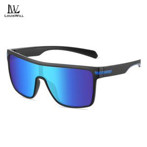LouisWill Polarized Sunglasses Men Women UltraLight Square Oversized Mirror Sun Glasses Eyewear Frame Square Sun Glasses Travel Male Shades Brand Design Sun Glasses For Male Driving Fishing UV400 Goggles