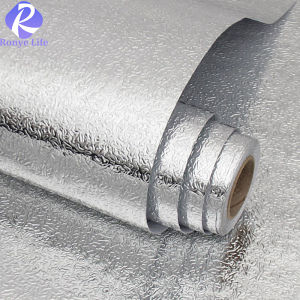 60x100cm Kitchen self-adhesive paper aluminum foil stickers oil-proof and waterproof kitchen stove stickers kitchen backsplash stickers peel and stick aluminum foil wallpaper cabinet shelf stickers household kitchen aluminum foil waterproof wallpaper