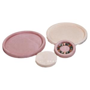 JiYun Colorful Ins Style Jewelry Display Plate Velvet Ring Necklace Jewelry Showcase Fashion Accessories Organizer
