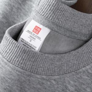 Heavyweight Fleece Lined Hoodie Mens Thick Warm Pure Color Autumn Winter Cotton Polyester Blend round Neck Sweatshirt