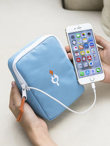 Portable Digital Travel Storage Bag Accessory for Phones and Luggage Convenient Organizer with Charger and Cable