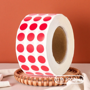 round Sticker Notes Non-drying Adhesive Label Small Reward Stickers Target Print Paper Note-taking Index Roll-shaped Business Supplies