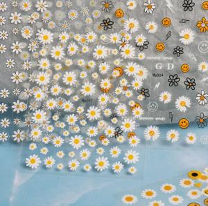 1 Tấm Dán Trang Trí Móng Tay 3D Hoa Cúc Trắng 8x10cm Hoa Cúc Dại Đơn Giản Dán Tự Dính Hoa Văn Trang Trí Móng Tay Miếng Dán Hoa Cho Móng Tay Tươi Mát