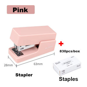 deli | Deli Mini Stapler Set Portable Fashion Stationery Book Binding Machine Office Supplies Using 26/6 Staples for Paper Binding