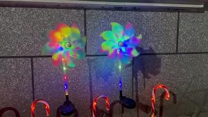 1/2pcs Solar Windmill Light LED Artificial Flower Lights Used For Outdoor Yard Lawn Light GardenLawnFencePathway Decoration