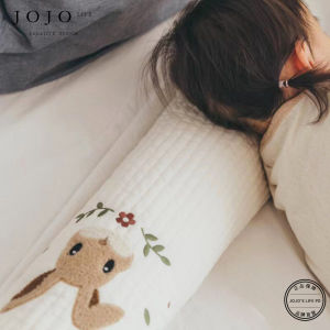 Jojos L. PD.Tu. Multi-Functional Baby Cylindrical Embroidered Forest Animal Soothing Pillow Home Decorative Cotton Cushion