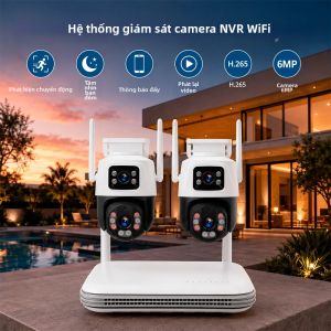 KERUI | KERUI 8CH NVR Kits Hệ Thống Camera An Ninh 8 Kênh 6MP Ống Kính Kép IP CCTV Network Video Recorder Onvif Để Giám Sát Tại Nhà
