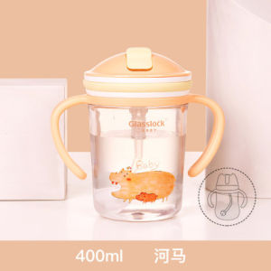 Baby Gravity Water Cup Anti-Choking Nursery School Cup Childrens Water Cup for Infants above 6 Months Home Use Glass Material