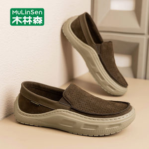 Mulinsen | Giày Lười Da Thật Cho Nam Đế Dày Trượt Vào Mùa Đông Mới