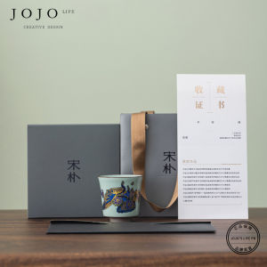Jojos L PD Purple Spring Valley Peacock Owner Cup Tea Drinking Cup Color Changing When Water Meets Ceramic Traditional Chinese Style