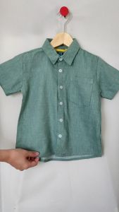 YAK KIDS 2-7T Kemeja anak laki laki lengan pendek / Kemeja anak premium cotton / Atasan anak laki laki casual / Short sleeve shirt boy 102FW220328