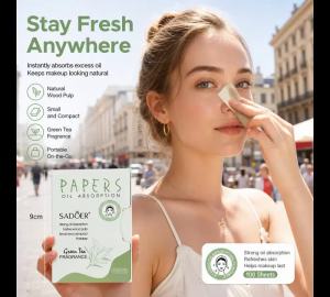 Oil Control Paper 100PCS Facial Blotting Sheets Portable Chamomile Fragrance Skin Care Tool For Oily Skin Women Men