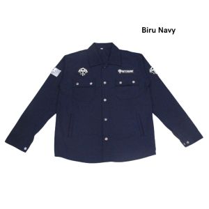 Jaket Pria Anak Muda Trucker Semi Parka Logo Bordir Emblem