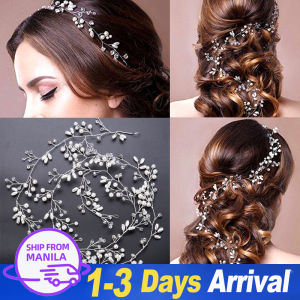 🔥Hot Sale🔥Crystal Pearl Bridal Crown Hairbands Hairpins Bridesmaid Diamante Hair Vine Accessories Wedding Jewelry 35cm Headwear