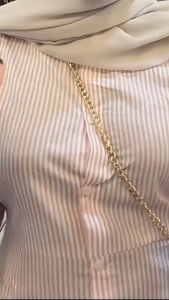 Blouse Stripe Wanita | Blouse Kemeja Salur Peplum Muslimah | Atasan Stylish Modern Casual