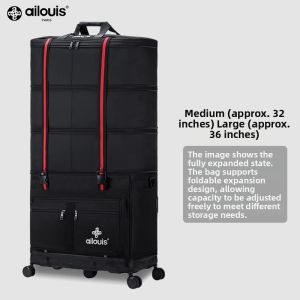 ailouis | Large Capacity Foldable Travel Suitcase for Overseas Study Airline Check-in Wheeled
