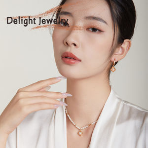 New Chinese Style Necklace For Women Silver Necklace 925 Real Pearl Earrings For Women Jewellery Set Habib Jewellery Gift For Girls