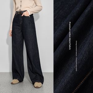 BEIQIANI | Vintage Washed Casual High Waist Slim Fit Straight Leg Denim Jeans