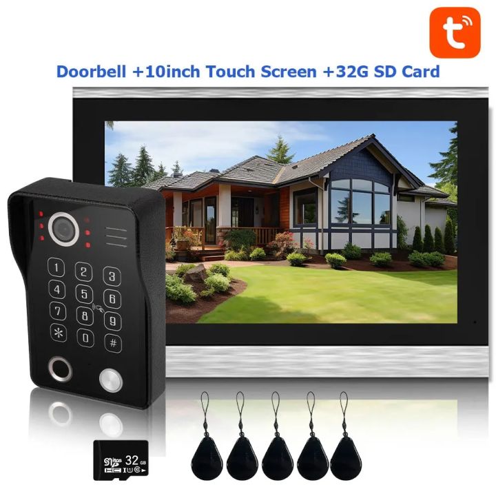 Fingerprint 5in1 Unlock Wifi Doorbell Video System For Home