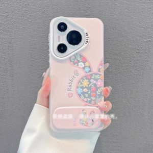 Pink Floral Huawei Pura80/70 Mate70/60/50 Nova14/13Pro Honor 400/300 Magic7 Ins Style Personalized Protective Phone Case for Girls