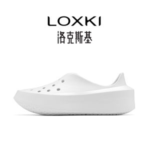 Loxki Mens Summer Outdoor Beach Shoes Breathable Thick Bottom Sandals FOAM Hollow out Design Youth Trend Footwear EVA Material