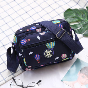 Fashionable Casual Womens Crossbody Bag New Style Multi-Layer Shoulder Bag Oxford Spinning Material Zipper Closure