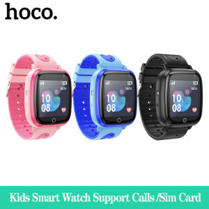 [Hỗ trợ cuộc gọi] Hoco Y100 trẻ em Đồng hồ thông minh định vị GPS với thẻ Sim 2G điều Máy ảnh màn hình cảm ứng từ xa không thấm nước SOS Đèn Pin thể thao đếm bước bé trai Cô Gái Đồng hồ đeo tay trẻ em Quà tặng