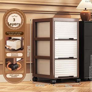 Mobile Drawer Storage Cabinet Multi-layer Thick Narrow Space Organizer