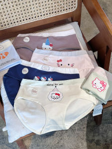 Pure Cotton Mid-Waist Briefs Breathable Extended Crotch Triangle Underwear Comfortable Daily Wear Womens Underpants