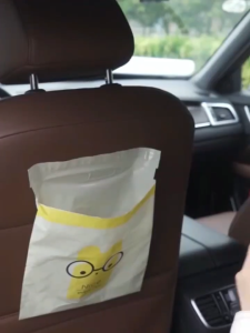 self-adhesive car trash bag waterproof car trash can garbage bag can portable garbage storage bag car