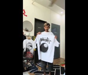 COD T-shirt trendy 2024 T-shirt lengan pendek T-shirt 100% cotton murni. Penghantaran Kuala Lumpur penghantaran bebasCouples Summer Dress Short Sleeve T-shirt Black Minority Design Sensible Street Fashion Brand 2023 New Spring 200g pure cotton