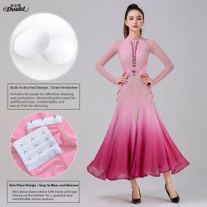 Professional High-End Performance Dress for Waltz and Blackpool Competition