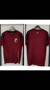 Pakaian Bola Sepak 24-25 Jersi Pakaian Pertandingan Belgium Pakaian Sukan Pakaian Kanak-kanak Dewasa