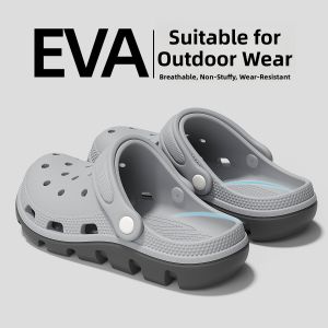 Mens Sandals Summer Outdoor Wear Anti-Slip Odor-Resistant Beach Shoes Breathable EVA Sports Clog Shoes Casual Footwear