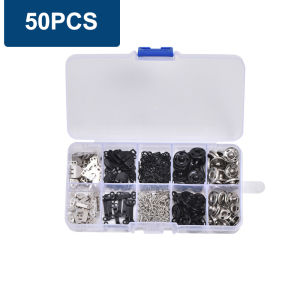 EELHOE | 【W】Sewing Hooks And Eyes Set Sew-on Snap Buttons DIY Clothing Button Sewing Closures Snaps Kit For Clothes Bags Sewing Craft